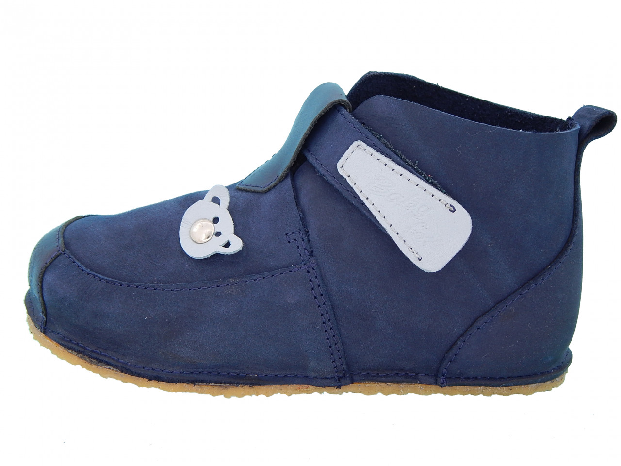 Ghetute Barefoot Baby fox (Marime: 19, Culoare: bleumarin, Decor: Ursulet) BFOX232001_marine_19