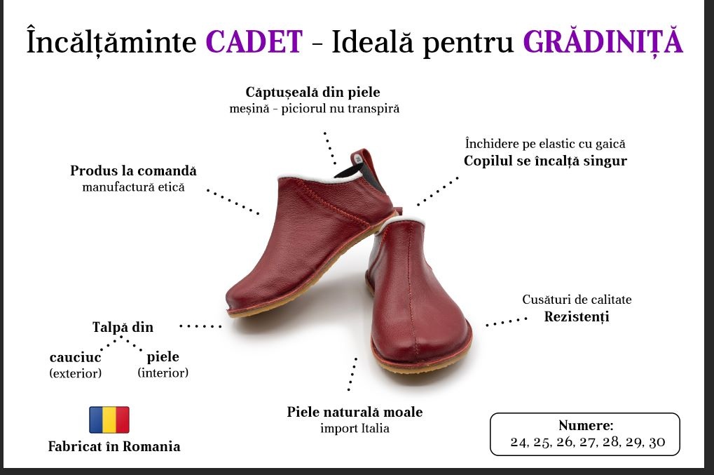 Botosei Cadet (Culoare: ciclam, Marime: 26, Decor: Fara decor) BFOX252201-04_ciclam_26