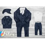 Costum bleumarine pentru bebelusi - Set complet - Art014.6 luni