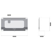 Bariera protectie pat copii culisanta, cu inaltime reglabila cover 140 cm gri lvtk5903796014501