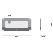 Bariera protectie pat copii culisanta, cu inaltime reglabila cover 160 cm, gri lvtk5903796014518