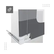 Bariera protectie pat copii culisanta, cu inaltime reglabila cover 180 cm, gri lvtk5903796014525