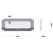 Bariera protectie pat copii culisanta, cu inaltime reglabila cover 180 cm, gri lvtk5903796014525