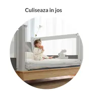 Bariera protectie pat copii culisanta, cu inaltime reglabila cover 180 cm, gri lvtk5903796014525
