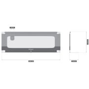 Bariera protectie pat copii culisanta, cu inaltime reglabila cover 200 cm, gri lvtk5903796014495