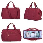 Geanta de infasat Childhome Mommy Bag Signature Urban Burgundy ERFCH-CWMBBSUBU