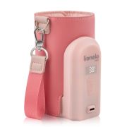 Incalzitor biberoane, Lionelo, ThermUp Go Evo, Portabil, Cu 5 niveluri de incalzire, Cu buton Safety Control, Mentinere caldura pana la 9h, Incarcare USB, Roz BYNLOC-THERMUP_GO_EVO_CORAL_PINK