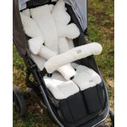 Insert Husa Carucior Sport Cu 2 Fete, Tesatura Teddy Crem Si In Gri Deschis Pjbinsert-prl-4-1
