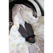 Paturica Universala Pentru Scoica Auto Cu Fata Dubla ,   Bumbac Si Catifea, Vintage Flower Pjb9472