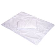 Set Pilota 135 X 100 Cm Si Perna 40 X 60 Cm Pentru Copii, Bumbac Satin Premium Si Umplutura Hipoalergenica Babysoft, Alb Pjb85682