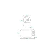 Video monitor, Lionelo, Babyline 9.1, Conexiune prin aplicatia Lionelo Smart, Pana la 8h de functionare, Comunicare bidirectionala, Cu senzor de miscare si sunete Alb BYNLOC-BABYLINE_9.1