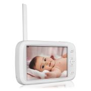 Video monitor, Lionelo, Babyline 9.1, Conexiune prin aplicatia Lionelo Smart, Pana la 8h de functionare, Comunicare bidirectionala, Cu senzor de miscare si sunete Alb BYNLOC-BABYLINE_9.1