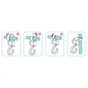 Set doua carlige rotative pentru manerul caruciorului olmitos lvtkolm1205