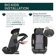 Scaun auto Chicco Bi-Seat i-Size Air cu baza Isofix, Graphite (gri), 40-150 cm (de la nastere pana la 12 ani) CHC87050-8_GRAPHITE