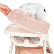 Scaun de masa 2 in 1 Juju Eat&Smile, Pink-Elephants JUJJU1027-Pink-Elephants