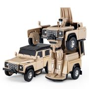 MASINUTA METALICA CONVERTIBILA LAND ROVER DEFENDER BEJ CU SCARA 1 LA 32 VIVRas62000_Bej