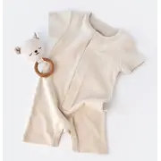 Salopeta cu pantaloni scurti - 100% bumbac organic - Stone, BabyCosy (Marime: 9-12 luni) JEMBC-CSYW1012-9