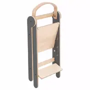 Turn de invatare pliabil MamaToyz Learning Tower din lemn, Gri JEMMtyz_fold_gri