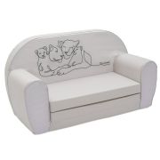 Canapea extensibila, New Baby, Din spuma, Husa din bumbac certificat Oeko-Tex Standard 100, 42x78x35 cm, 9 luni-5 ani, Lion BYN55574