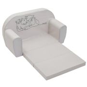 Canapea extensibila, New Baby, Din spuma, Husa din bumbac certificat Oeko-Tex Standard 100, 42x78x35 cm, 9 luni-5 ani, Lion BYN55574