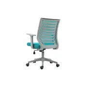 Scaun birou egonomic sl q320, mesh, mecanism inclinare, baza polipropilena, suport lombar, roti cauciucate, 90 kg, albastru/gri drm10378