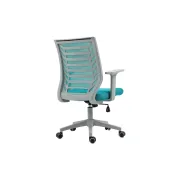 Scaun birou egonomic sl q320, mesh, mecanism inclinare, baza polipropilena, suport lombar, roti cauciucate, 90 kg, albastru/gri drm10378