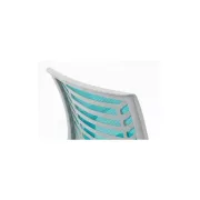 Scaun birou egonomic sl q320, mesh, mecanism inclinare, baza polipropilena, suport lombar, roti cauciucate, 90 kg, albastru/gri drm10378
