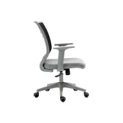 Scaun birou egonomic sl q320, mesh, mecanism inclinare, baza polipropilena, suport lombar, roti cauciucate, 90 kg, negru/gri drm10379