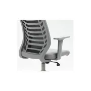 Scaun birou egonomic SL Q320, mesh, mecanism inclinare, baza polipropilena, suport lombar, roti cauciucate, 90 kg, negru/gri DRM10379