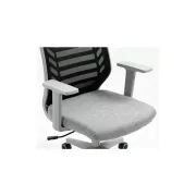 Scaun birou egonomic sl q320, mesh, mecanism inclinare, baza polipropilena, suport lombar, roti cauciucate, 90 kg, negru/gri drm10379
