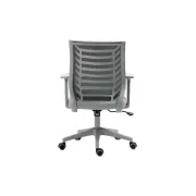 Scaun birou egonomic sl q320, mesh, mecanism inclinare, baza polipropilena, suport lombar, roti cauciucate, 90 kg, negru/gri drm10379