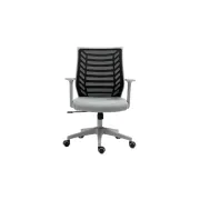 Scaun birou egonomic sl q320, mesh, mecanism inclinare, baza polipropilena, suport lombar, roti cauciucate, 90 kg, negru/gri drm10379