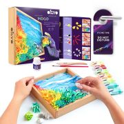Set creatie Wood &amp; Craft - Succulents, 21*21cm - Ocean Calm KRTOK10015