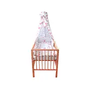 Baldachin Cu Broderie MyKids Princess Inimi Rosu - MYK00004654