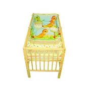 Lenjerie MyKids Dino Verde 4 Piese 140x70 - MYK00005115