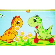 Lenjerie MyKids DINO Verde 4+1 Piese 140x70 - MYK00004591