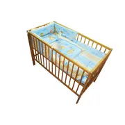Lenjerie MyKids Teddy Curcubeu Albastru 4 Piese 120x60 - MYK00004962