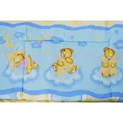 Lenjerie MyKids Teddy Curcubeu Albastru 4 Piese 140x70 - MYK00004961