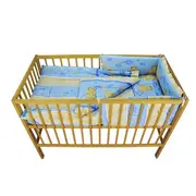 Lenjerie MyKids Teddy Curcubeu Albastru 4 Piese 140x70 - MYK00004961