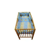 Lenjerie MyKids Teddy Curcubeu Albastru 4 Piese 140x70 - MYK00004961