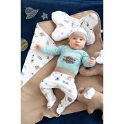 Pantalon bumbac 100% (182009) Colectia "Star" Alb Marimea 80 PMICNICOL-182009-80