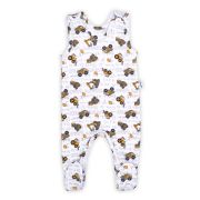 Romper de bumbac 100% (181023) Colectia "Big Trucks" 2021 Alba Marimea 74 PMICNICOL-181023-74