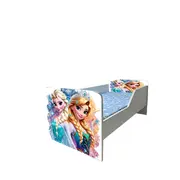Pat Pentru Fete 2-12 Ani Ana Si Elsa, Model Sleepy, Cu Saltea SafeNest 160x80 Cm Ptv6631