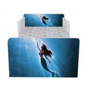 Pat Copii Ariel 2-12 ani Cu Paravane Dubla Protectie si Cu Saltea SafeNest 160x80 Cm  Ptv6874