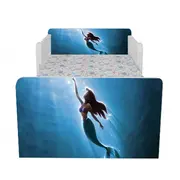 Pat Copii Ariel 2-12 ani Cu Paravane Dubla Protectie si Cu Saltea SafeNest 160x80 Cm  Ptv6874