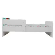 Pat Copii Ariel 2 Cu Paravane Dubla Protectie si Cu Saltea SafeNest 130x60 Cm  Ptv6880