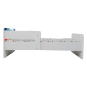 Pat Copii Ariel 3 Cu Paravane Dubla Protectie si Cu Saltea Inclusa 130x60 Cm  Ptv6897