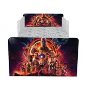 Pat Copii Avengers Cu Paravane Dubla Protectie si Cu Saltea SafeNest 180x80 Cm  Ptv6928