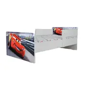 Pat Copii 2-12 ani Cars 2 Cu Paravane Dubla Protectie si Cu Saltea SafeNest 160x80 Cm  Ptv7002