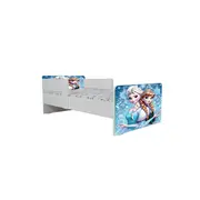 Pat Fete 2-12 Ani Cu Elsa Si Ana, Dubla Protectie, Saltea SafeNest de 160x80 Cm Ptv6840